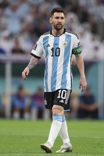 Lionel Messi celebrating a goal